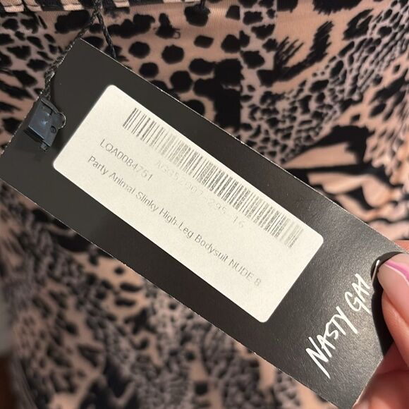 NWT Nasty Gal Party Animal Slinky High Leg Bodysuit Size 4 - Picture 5 of 10
